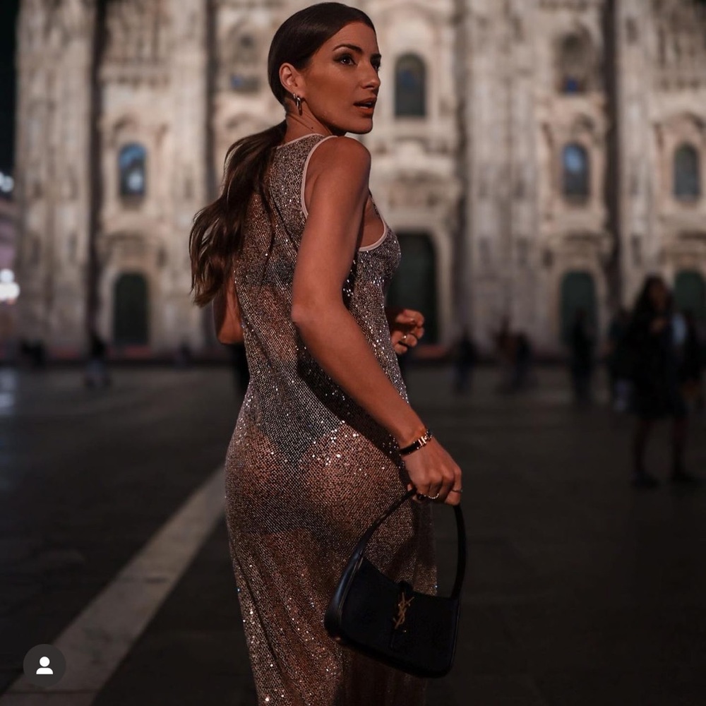 BLOGGERS FAV ZARA SLEEVELESS RHINESTONE MESH DRESS